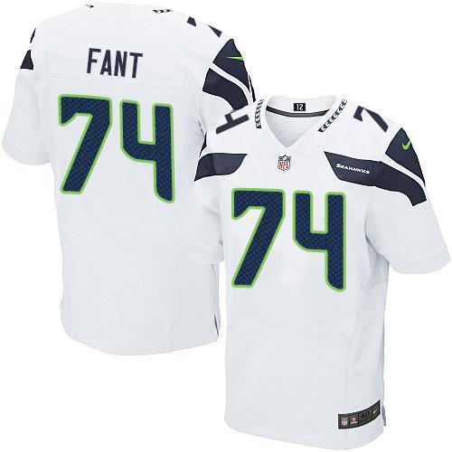 Nike Seahawks #74 George Fant White Men's Stitched NFL Vapor Untouchable Elite Jersey